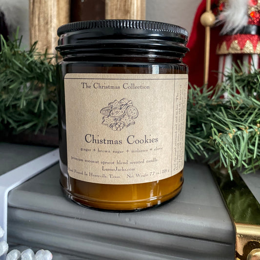 Christmas Cookies Candle | Coconut Apricot Blended Wax | 7.7 oz Nontoxic Candles