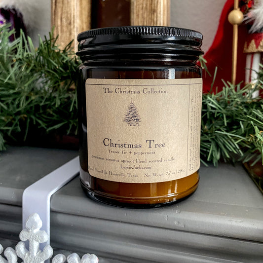 Christmas Tree Candle | Coconut Apricot Blended Wax | 7.7 oz Nontoxic Candles