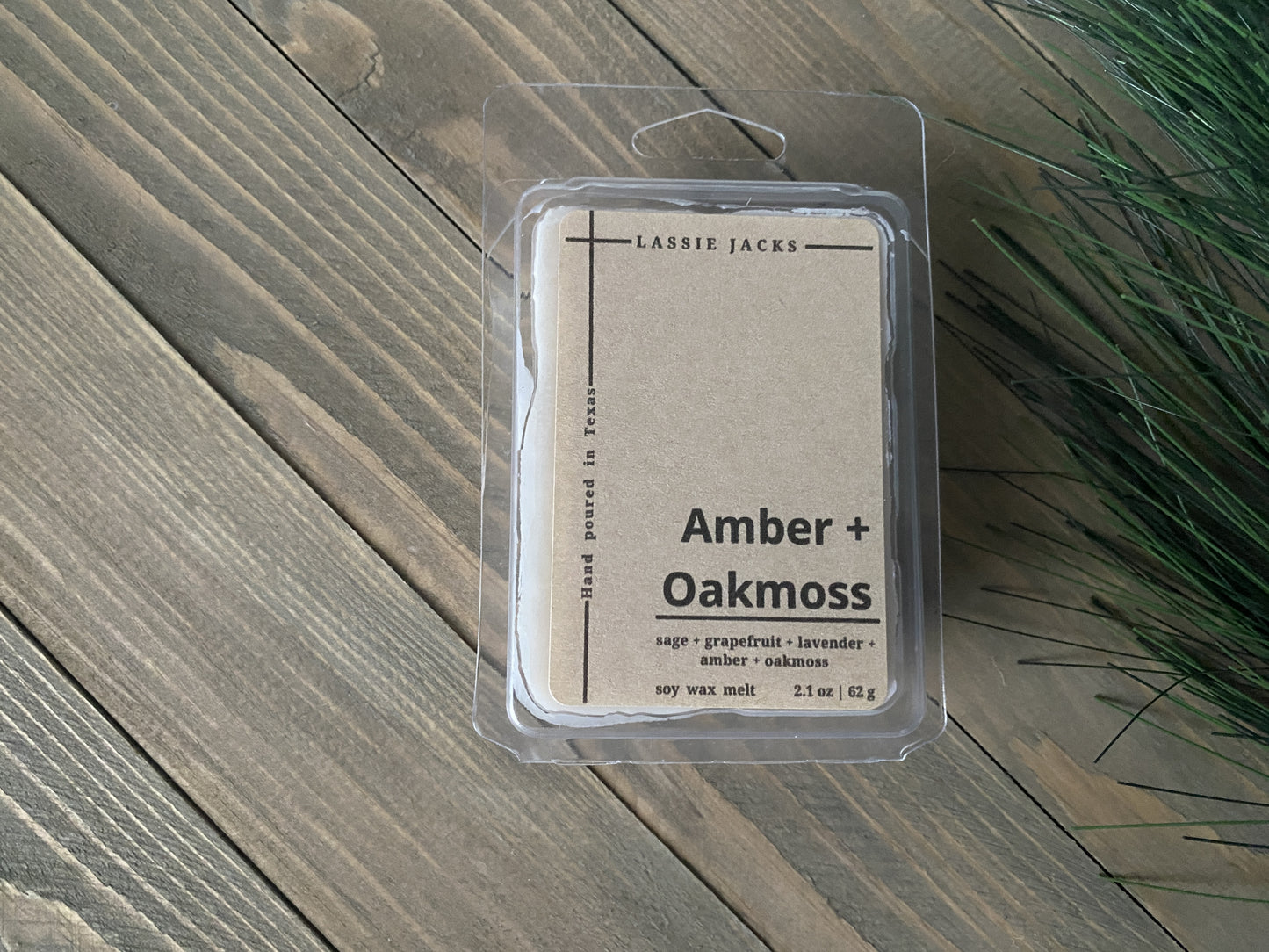 Amber + Oakmoss Wax Melt